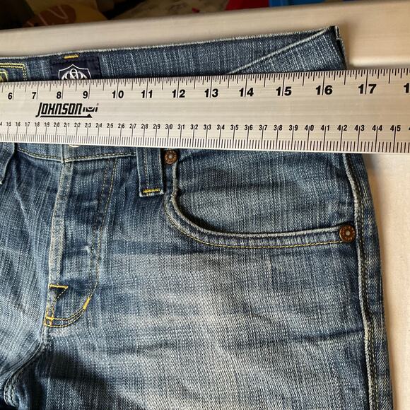 Rock & Republic Men Jeans size 32 Blue Mid Rise Stretch Slim Fit Boot Cut - Picture 2 of 12